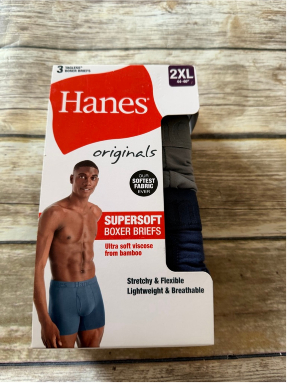 NEW HANES BOXER BRIEFS-2XL